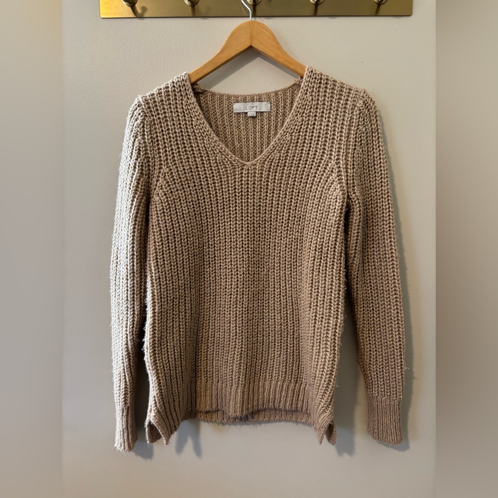 Tan/Gold Loft Knit Sweater